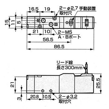 4KA110-M5-AC100V 4方弁セレックスバルブ(無給油)(ダイレクト配管