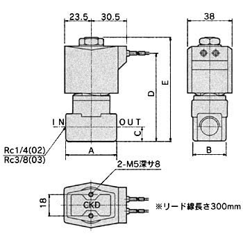 CKD 空圧バルブ４Ｇシリーズ用サブプレート M4GB2-C6-T51R-K-6-