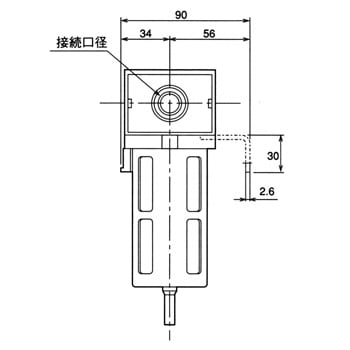 EAF-10 エアフィルタ 1個 TAIYO 【通販サイトMonotaRO】