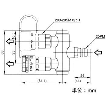 200T ラインカプラ 200T型 1個 日東工器 【通販モノタロウ】