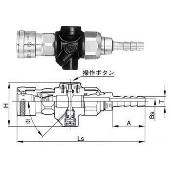 DCS-30PH STEEL NBR ダスターカプラ(ソケット) 1個 日東工器 【通販