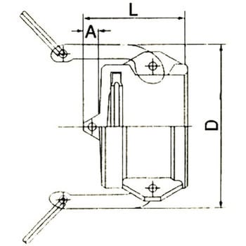 レバーロックカプラ プラグ L-PD型(プラグ用キャップ) 日東工器 レバー
