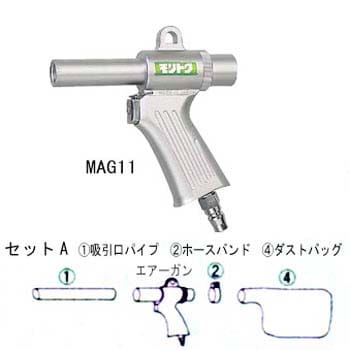 MAG-11A エアーガン ダストバッグ付セット(Aセット) 1個 TRUSCO 【通販