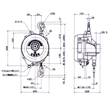 ELB-50 スプリングバランサー(ロングストローク) 1台 遠藤工業 【通販