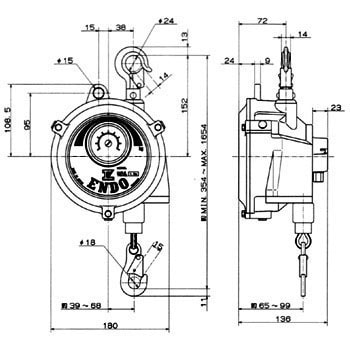 遠藤工業 EWF-15 スプリングバランサー-