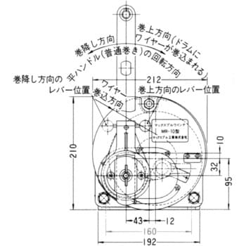 MR-10 ラチェット式ウインチ 1台 マックスプル工業 【通販サイトMonotaRO】