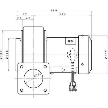 シロッコ型電動送風機(フランジ取付)