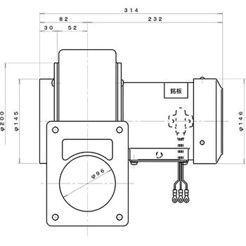 シロッコ型電動送風機(フランジ取付) 淀川電機製作所
