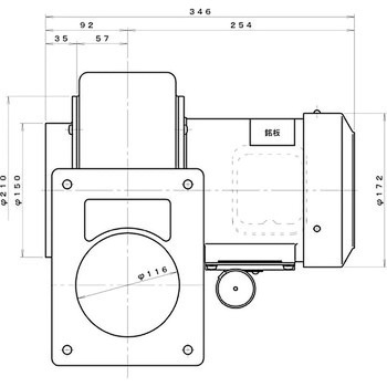 シロッコ型電動送風機(フランジ取付) 淀川電機製作所