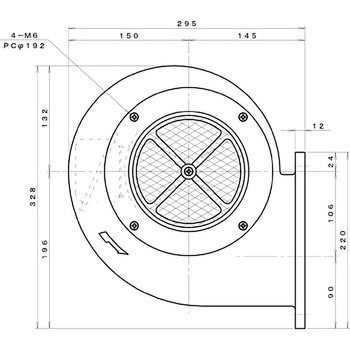 シロッコ型電動送風機(フランジ取付) 淀川電機製作所