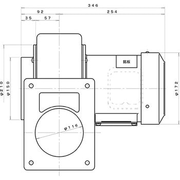 シロッコ型電動送風機(フランジ取付) 淀川電機製作所