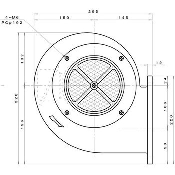 シロッコ型電動送風機(フランジ取付) 淀川電機製作所