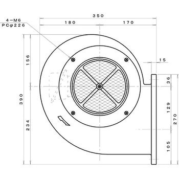 シロッコ型電動送風機(フランジ取付) 淀川電機製作所