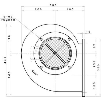 シロッコ型電動送風機(フランジ取付) 淀川電機製作所