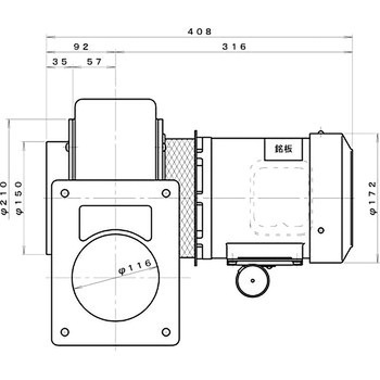 シロッコ型電動送風機(フランジ取付) 淀川電機製作所