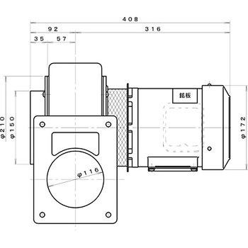 シロッコ型電動送風機(フランジ取付) 淀川電機製作所
