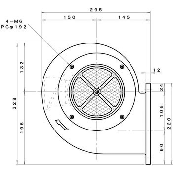 シロッコ型電動送風機(フランジ取付) 淀川電機製作所