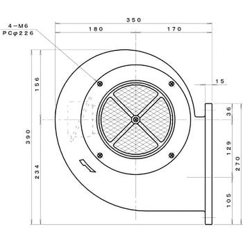 シロッコ型電動送風機(フランジ取付)