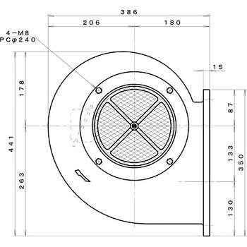 シロッコ型電動送風機(フランジ取付) 淀川電機製作所
