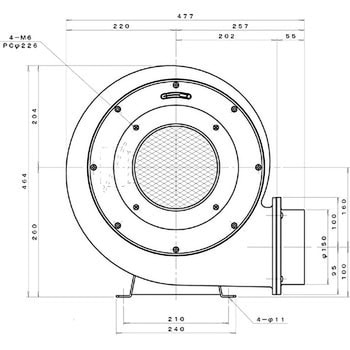 送風機（設置型）]（株）淀川電機製作所 淀川電機 電動送風機 逆吸込型