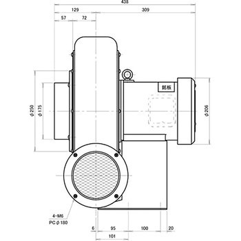 低騒音型電動送風機