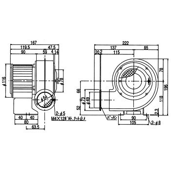 昭和電機 送風機 SF-55S-L3A3 汎用シリーズ シロッコ 0.04kW 単相100V