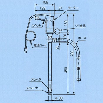 プロポンミニハンディーポンプ 共立機巧 電動式ペール缶用ポンプ