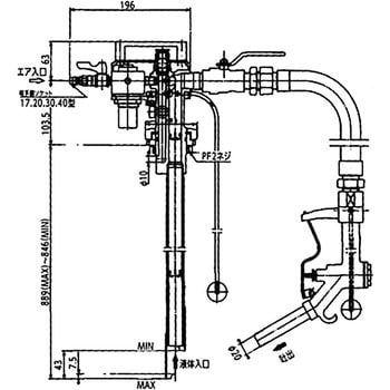 APD-20GN エアコンプレッサー使用 ドラム缶用ポンプ 1個 アクア