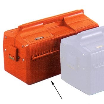 GS-410 樹脂製ツールボックス メンテナンスボックス (オレンジ) 1個