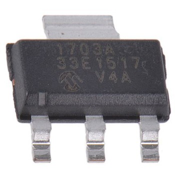 Microchip 電圧レギュレータ 低ドロップアウト電圧 3.3 V， 3-Pin， MCP1703A-3302E/DB - MICROCHIP