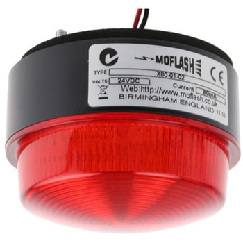 Moflash 信号灯 キセノン灯赤 24 V X 80シリーズ X80-01-02 Moflash