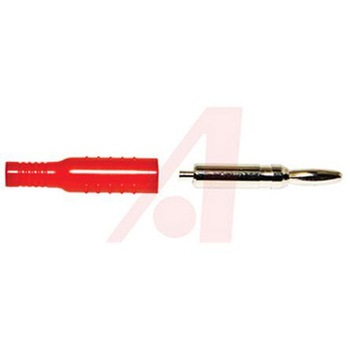 Mueller Electric バナナプラグ オス 赤 真鍮， BU-P5169-2 MUELLER ELECTRIC