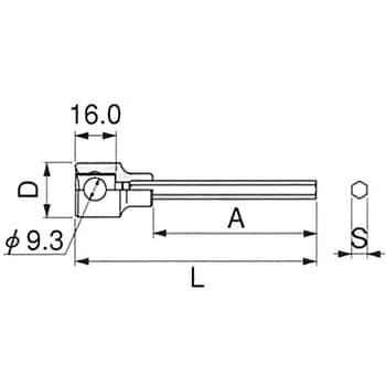 4H-06L ロングヘキサゴンソケット 1個 トネ TONE (前田金属工業