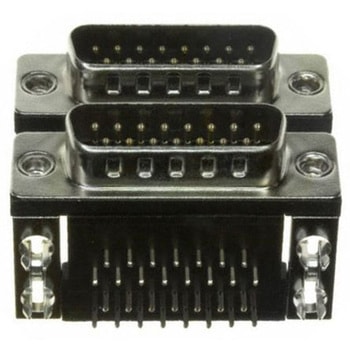 Norcomp D-subコネクタ， 15極， オス/オス， スルーホール実装， 189-015-613R491 NORCOMP