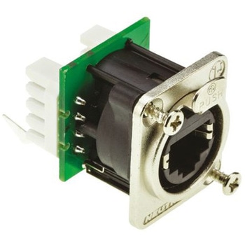 Neutrik RJ45 モジュラーコネクタ， メス， RJ45コネクタ， ケーブルマウント， Cat5e， NE8FDV-YK NEUTRIK