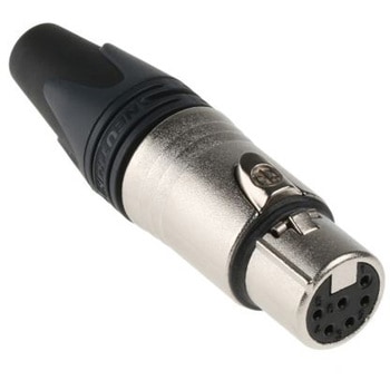 Neutrik XLRコネクタ メス 6極 ストレート ケーブルマウント NC6FXX ニッケルの上に銀めっき NEUTRIK
