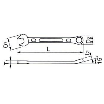 MS-17 コンビネーションスパナ 1本 トネ TONE (前田金属工業) 【通販