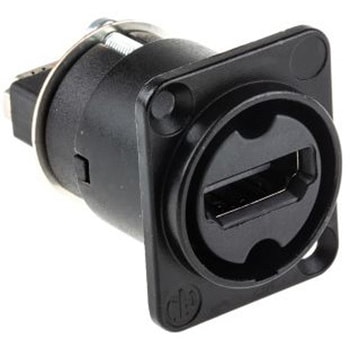 Neutrik HDMIコネクタ メス スタンダード 接続方向:ストレート NAHDMI-W-B NEUTRIK