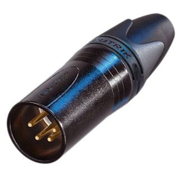 Neutrik XLRコネクタ オス 4極 ストレート ケーブルマウント NC4MXX-B 金めっき NEUTRIK