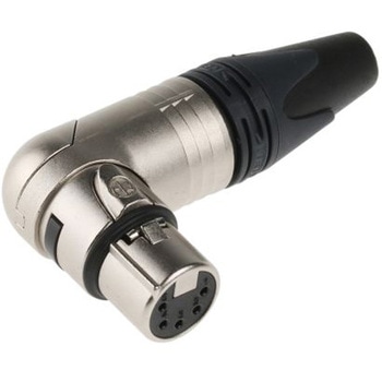 Neutrik XLRコネクタ メス 5極 ライトアングル ケーブルマウント NC5FRX ニッケルの上に銀めっき NEUTRIK