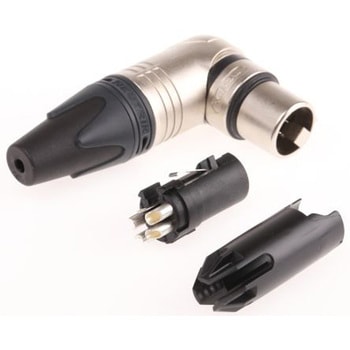 Neutrik XLRコネクタ メス 4極 ライトアングル ケーブルマウント NC4FRX ニッケルの上に銀めっき NEUTRIK