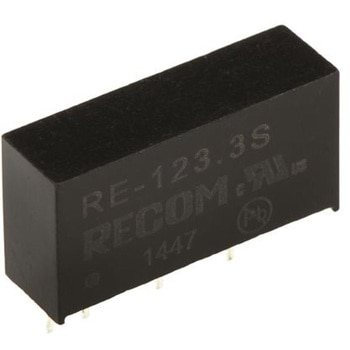 Recom DC-DCコンバータ Vout：3.3V dc 10.8 → 13.2 V dc， 1W， RE-123.3S RECOM