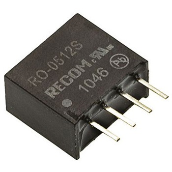 Recom DC-DCコンバータ Vout：12V dc 4.5 → 5.5 V dc， 1W， RO-0512S RECOM