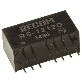 Recom DC-DCコンバータ Vout：±12V dc 9 → 18 V dc， 2W， RS-1212D RECOM