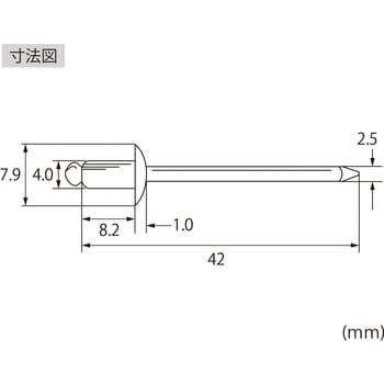 NSS53 ブラインドリベット(ステンレススチール) 1箱(1000個