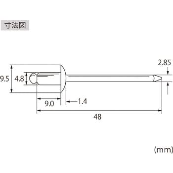 NSS63 ブラインドリベット(ステンレススチール) 1箱(1000個