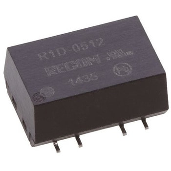 Recom DC-DCコンバータ Vout：±12V dc 4.5 → 5.5 V dc， 1W， R1D-0512 RECOM