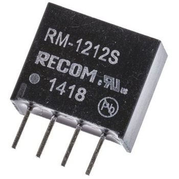Recom DC-DCコンバータ Vout：12V dc 10.8 → 13.2 V dc， 0.25W， RM-1212S RECOM