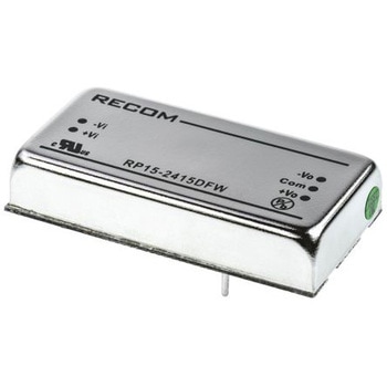 Recom DC-DCコンバータ Vout：±15V dc 9 → 36 V dc， 15W， RP15-2415DFW RECOM