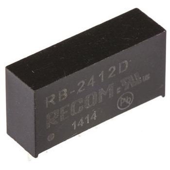 Recom DC-DCコンバータ Vout：±12V dc 21.6 → 26.4 V dc， 1W， RB-2412D - RECOM